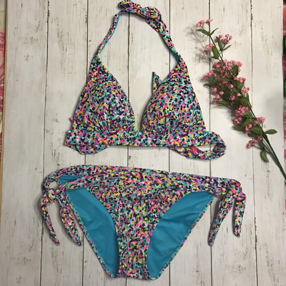 Victoria's Secret Confetti Print Bikini Set